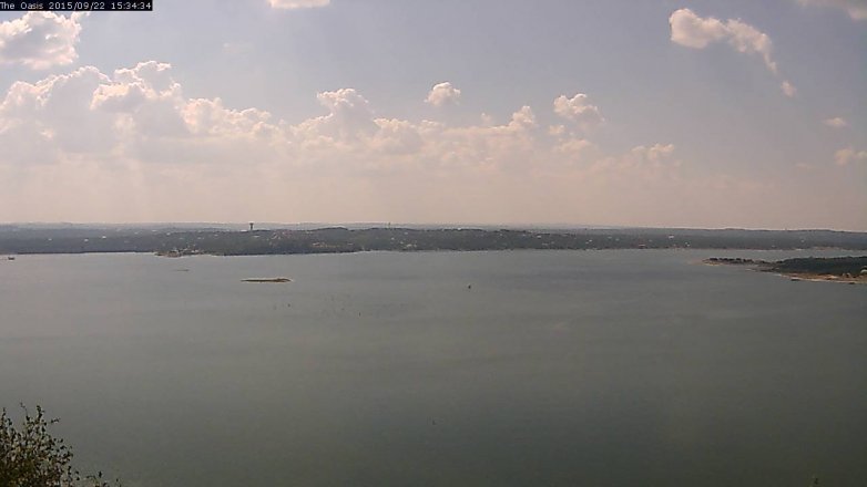 Lake Travis webcam, September 22, 2015 2:40 PM CT