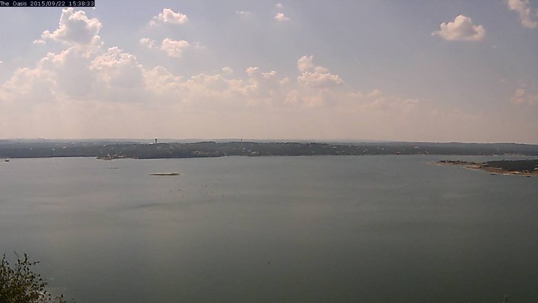 Lake Travis webcam, September 22, 2015 2:45 PM CT