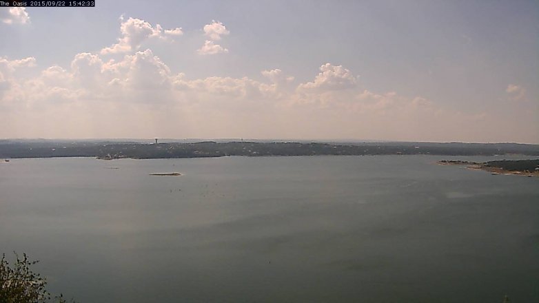 Lake Travis webcam, September 22, 2015 2:50 PM CT