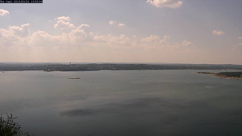 Lake Travis webcam, September 22, 2015 2:55 PM CT