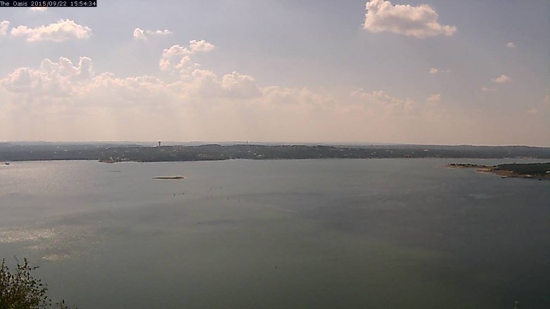 Lake Travis webcam, September 22, 2015 3:00 PM CT