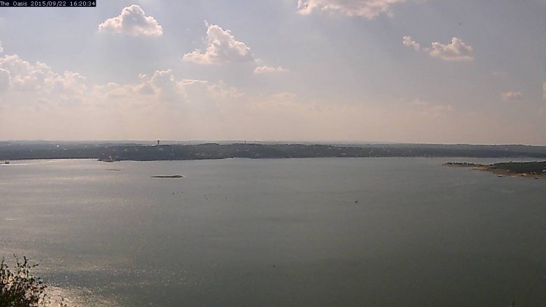 Lake Travis webcam, September 22, 2015 3:25 PM CT