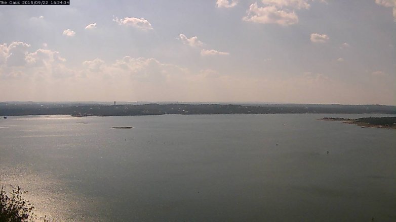 Lake Travis webcam, September 22, 2015 3:30 PM CT