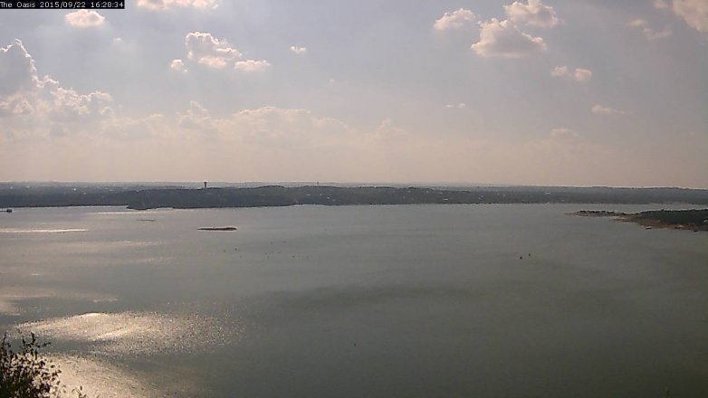 Lake Travis webcam, September 22, 2015 3:35 PM CT