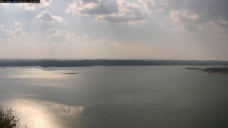 Lake Travis webcam, September 22, 2015 3:55 PM CT