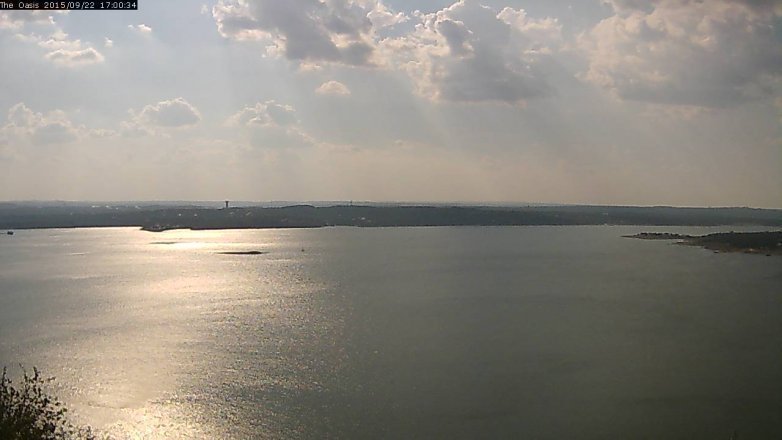 Lake Travis webcam, September 22, 2015 4:05 PM CT