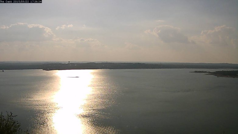 Lake Travis webcam, September 22, 2015 4:40 PM CT