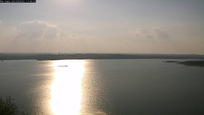 Lake Travis webcam, September 22, 2015 4:55 PM CT