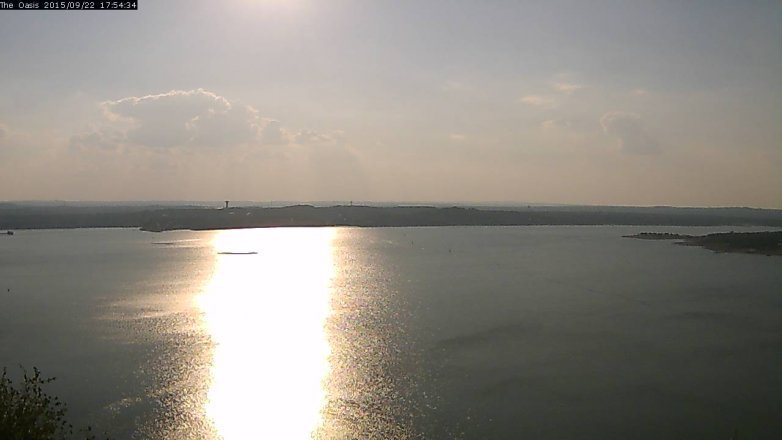 Lake Travis webcam, September 22, 2015 5:00 PM CT