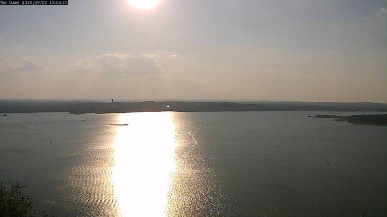 Lake Travis webcam, September 22, 2015 5:15 PM CT