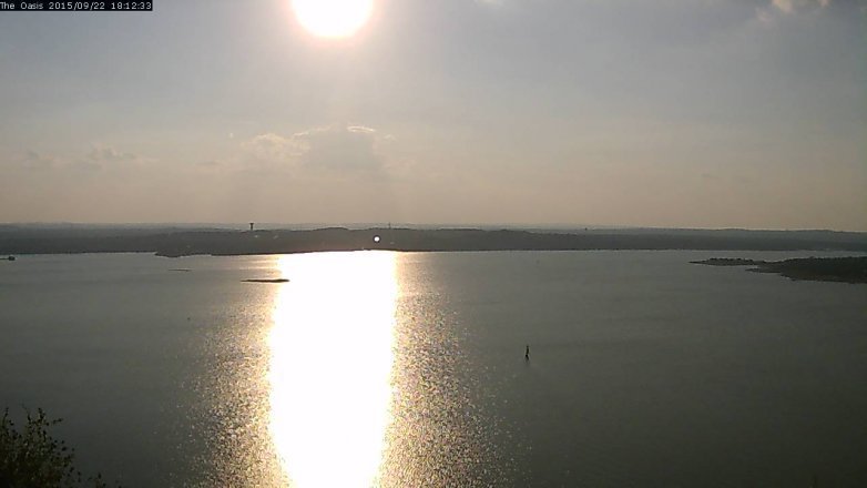 Lake Travis webcam, September 22, 2015 5:20 PM CT