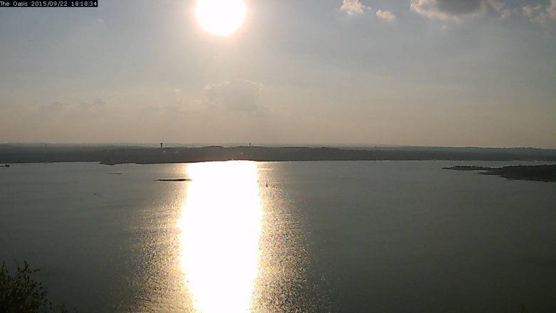 Lake Travis webcam, September 22, 2015 5:25 PM CT