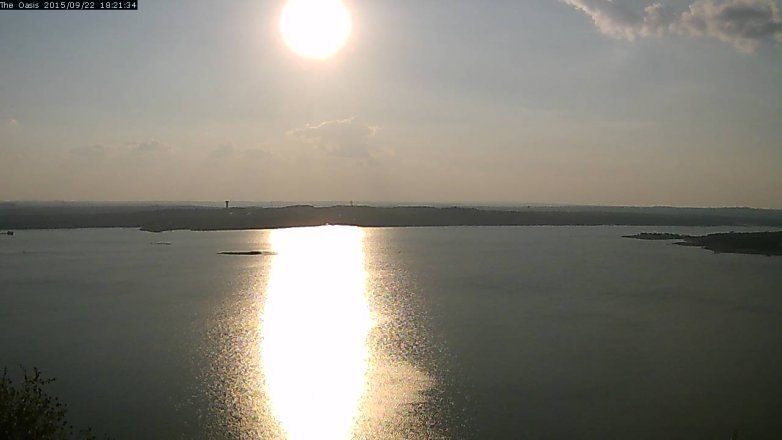 Lake Travis webcam, September 22, 2015 5:30 PM CT