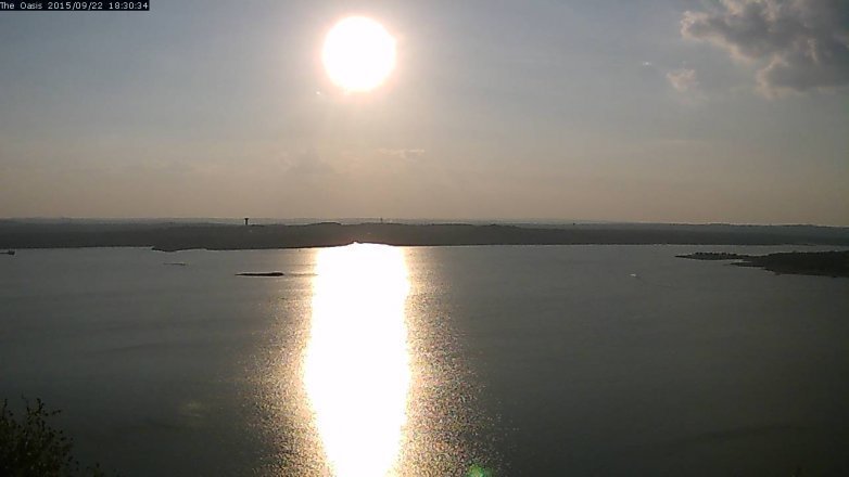 Lake Travis webcam, September 22, 2015 5:35 PM CT