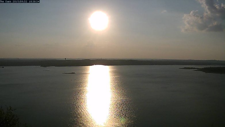 Lake Travis webcam, September 22, 2015 5:45 PM CT