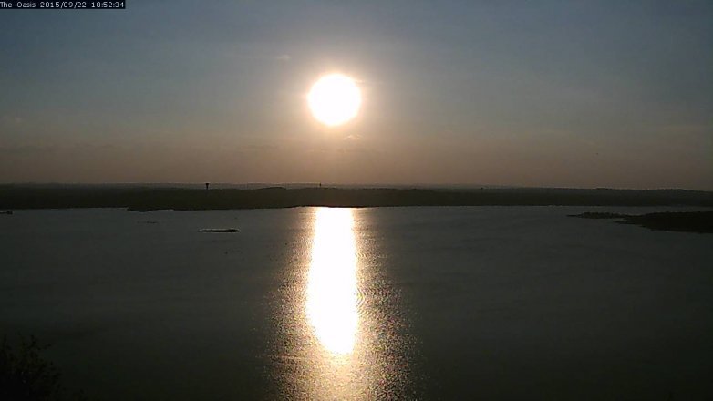 Lake Travis webcam, September 22, 2015 6:00 PM CT