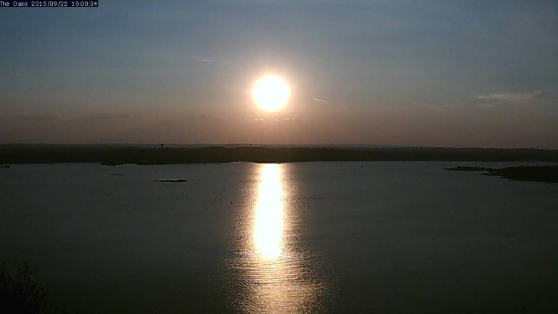 Lake Travis webcam, September 22, 2015 6:05 PM CT