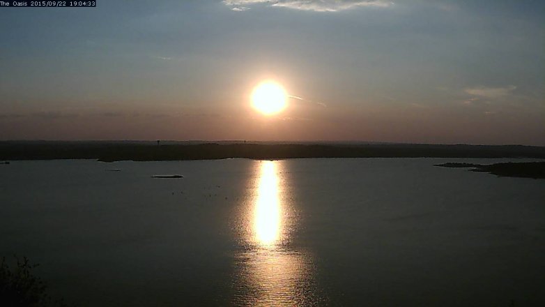 Lake Travis webcam, September 22, 2015 6:10 PM CT