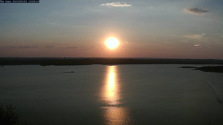 Lake Travis webcam, September 22, 2015 6:15 PM CT