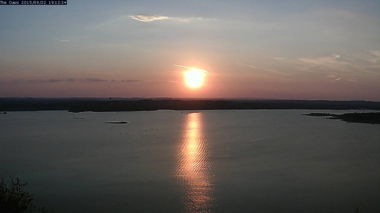 Lake Travis webcam, September 22, 2015 6:20 PM CT
