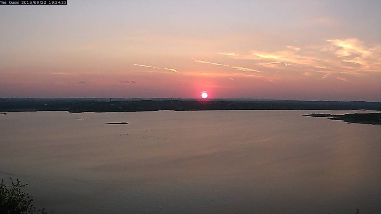 Lake Travis webcam, September 22, 2015 6:30 PM CT