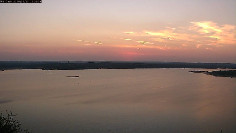 Lake Travis webcam, September 22, 2015 6:35 PM CT