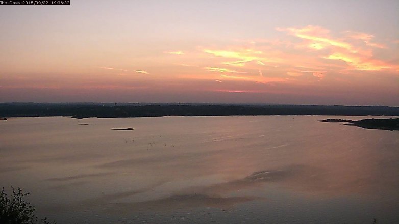 Lake Travis webcam, September 22, 2015 6:40 PM CT