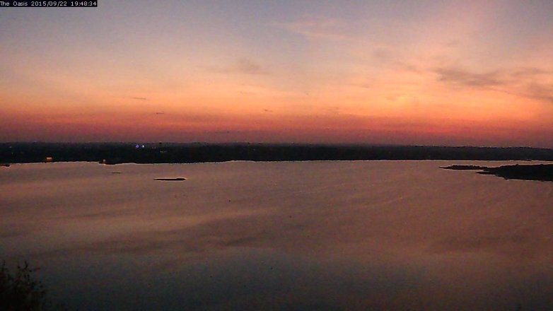 Lake Travis webcam, September 22, 2015 6:55 PM CT
