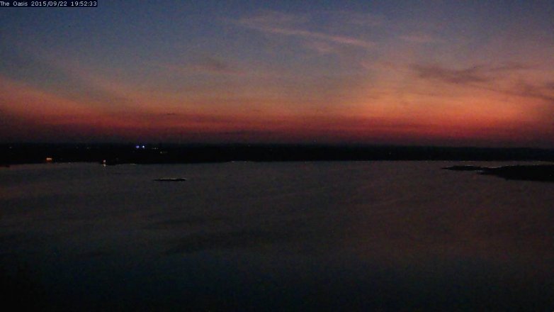 Lake Travis webcam, September 22, 2015 7:00 PM CT