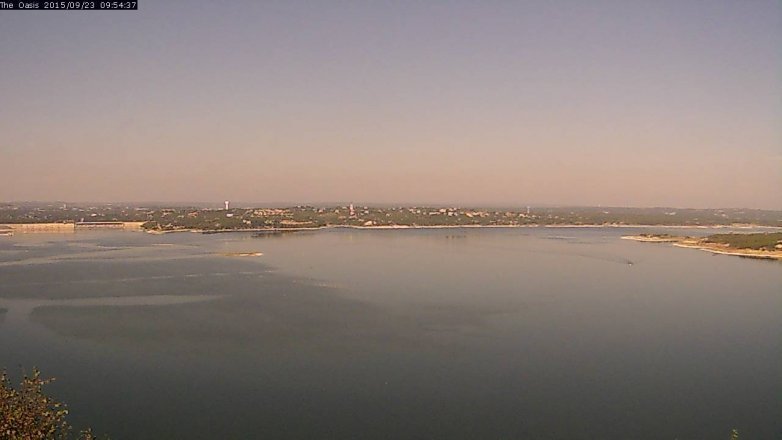 Lake Travis webcam, September 23, 2015 9:00 AM CT