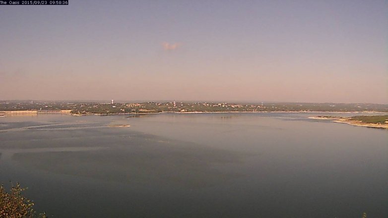Lake Travis webcam, September 23, 2015 9:05 AM CT