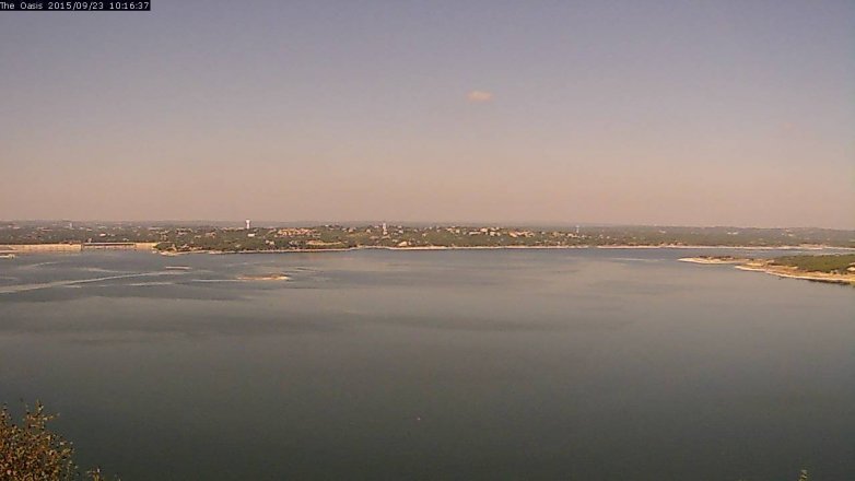 Lake Travis webcam, September 23, 2015 9:25 AM CT