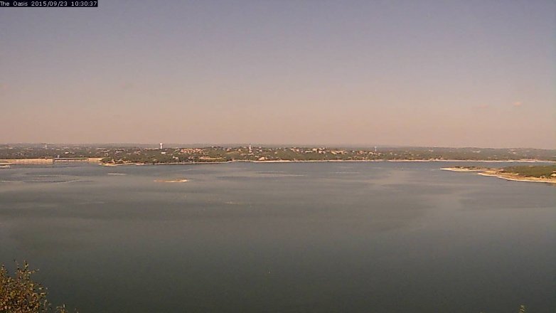 Lake Travis webcam, September 23, 2015 9:35 AM CT