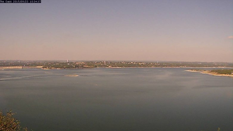 Lake Travis webcam, September 23, 2015 9:40 AM CT