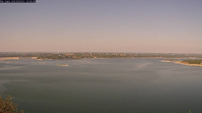 Lake Travis webcam, September 23, 2015 9:45 AM CT