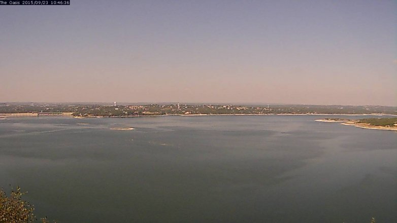 Lake Travis webcam, September 23, 2015 9:55 AM CT