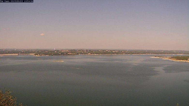 Lake Travis webcam, September 23, 2015 10:00 AM CT