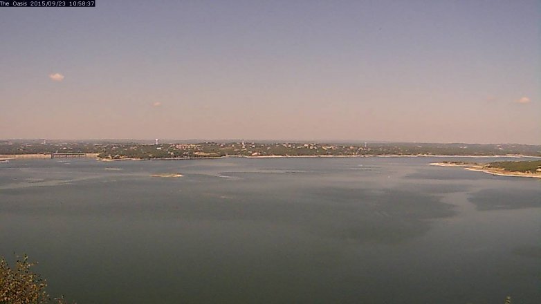 Lake Travis webcam, September 23, 2015 10:05 AM CT