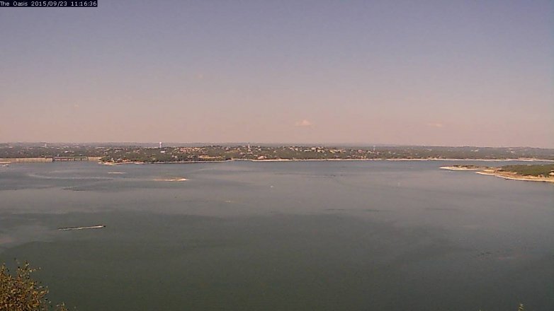 Lake Travis webcam, September 23, 2015 10:25 AM CT