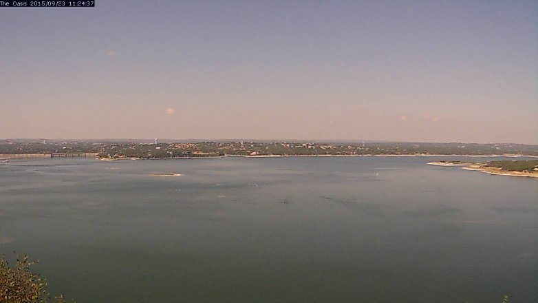 Lake Travis webcam, September 23, 2015 10:30 AM CT