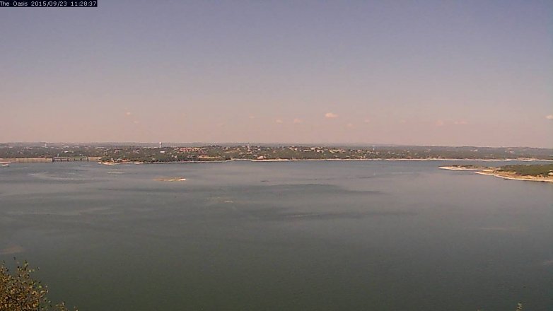 Lake Travis webcam, September 23, 2015 10:35 AM CT