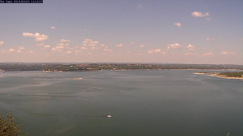 Lake Travis webcam, September 23, 2015 11:15 AM CT