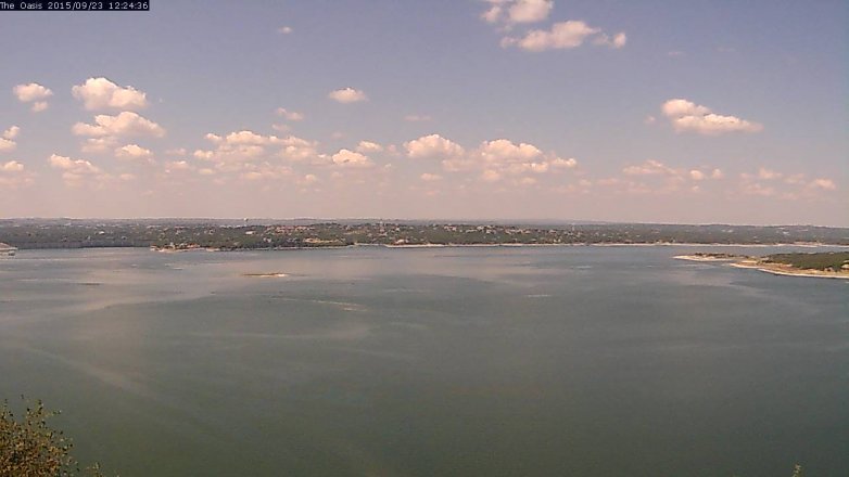 Lake Travis webcam, September 23, 2015 11:30 AM CT