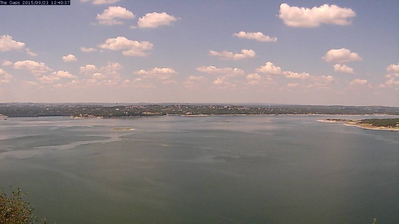 Lake Travis webcam, September 23, 2015 11:45 AM CT