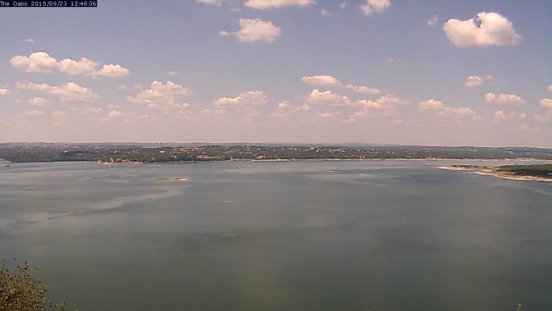 Lake Travis webcam, September 23, 2015 11:55 AM CT