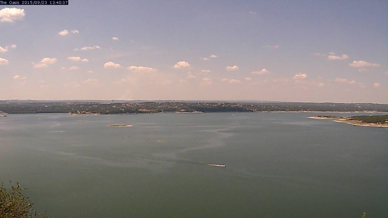 Lake Travis webcam, September 23, 2015 12:45 PM CT