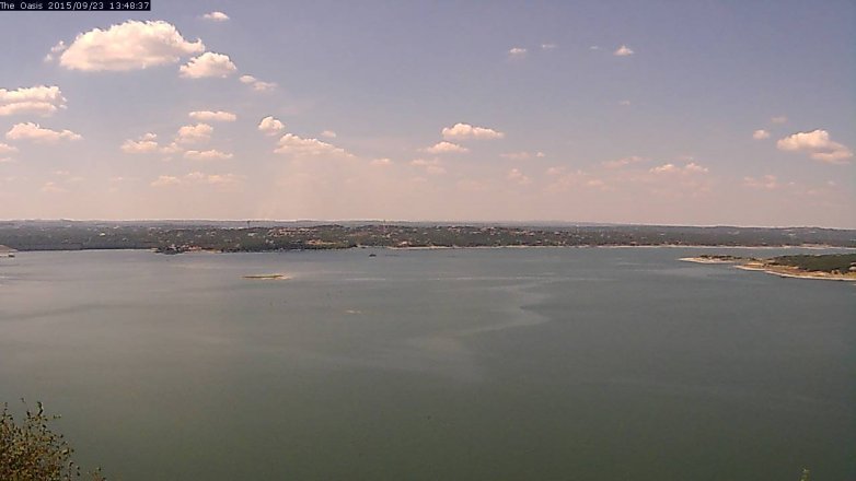 Lake Travis webcam, September 23, 2015 12:55 PM CT