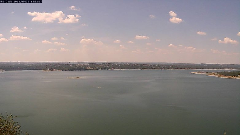 Lake Travis webcam, September 23, 2015 1:00 PM CT
