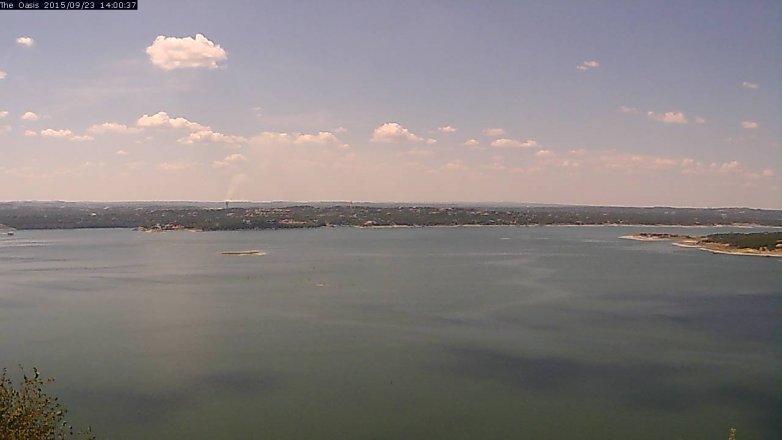 Lake Travis webcam, September 23, 2015 1:05 PM CT