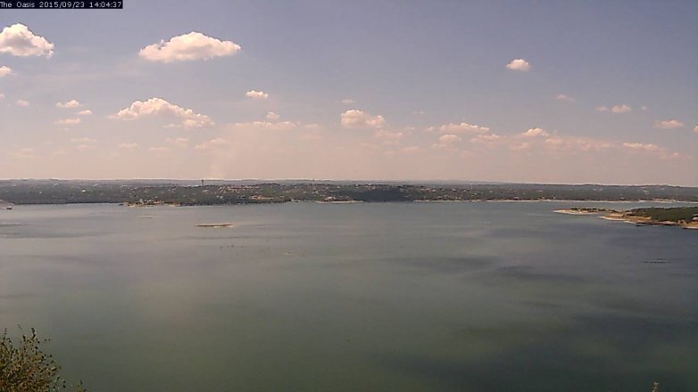 Lake Travis webcam, September 23, 2015 1:10 PM CT